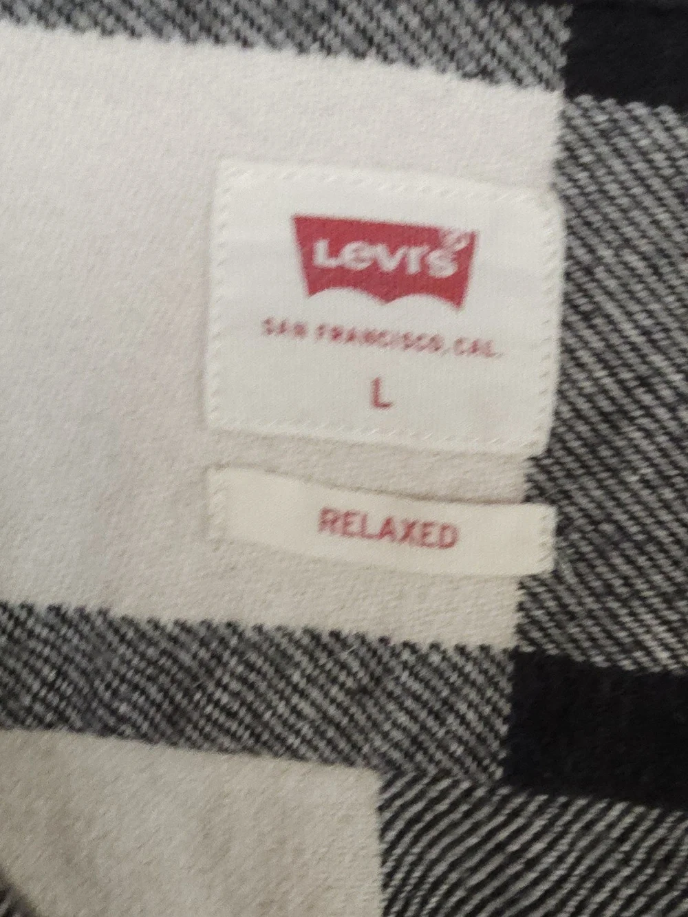 Levi's Black & White Plaid Utility Shirt Jacket